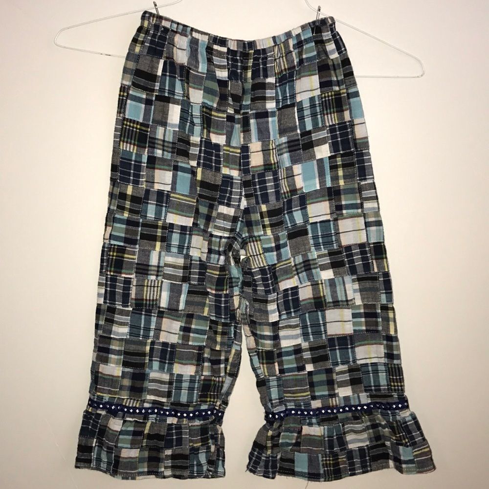Just Ducky madras girls pants, size 7, EUC